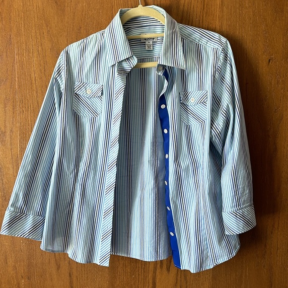 Lilly Pulitzer White Label Striped Button Down Top - Picture 6 of 14